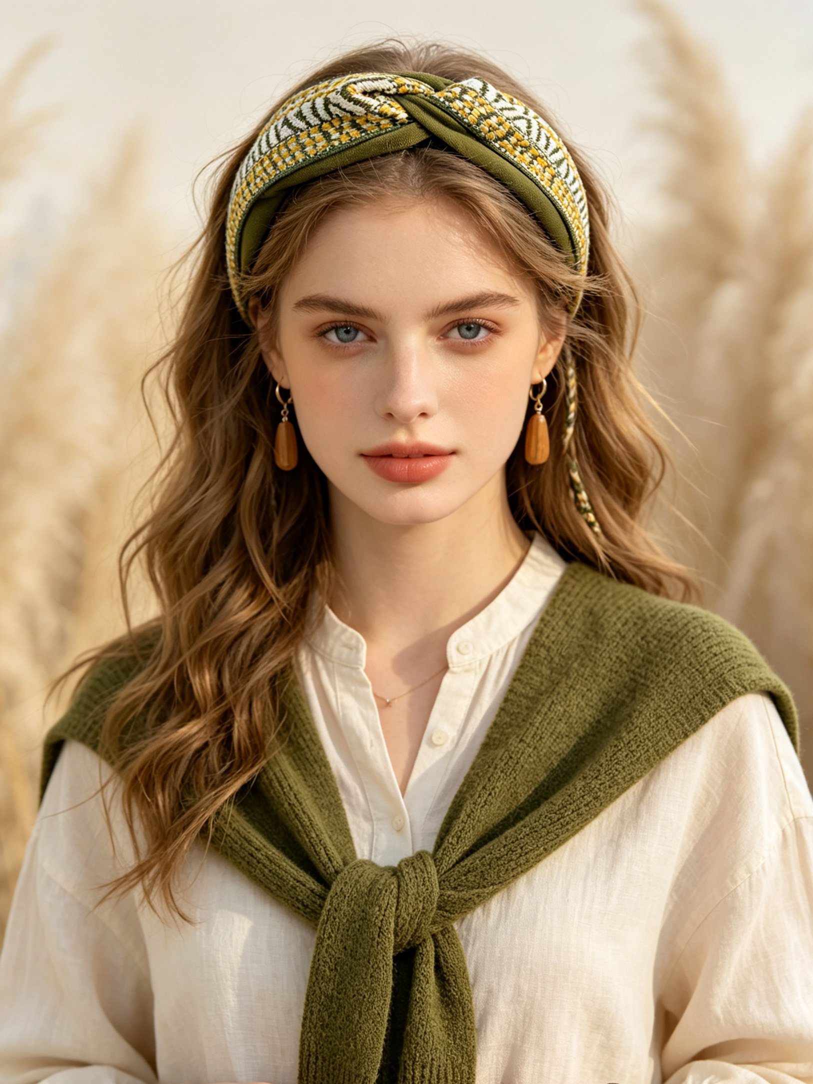 Korean Style Vintage Wide Cross Headband