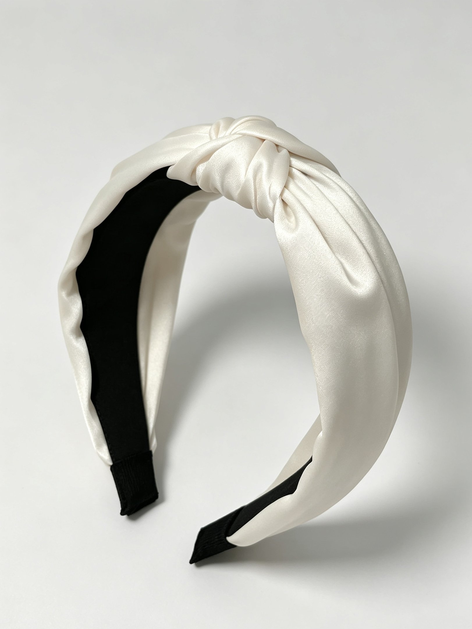 Korean Style Wide Solid Color Knotted Headband