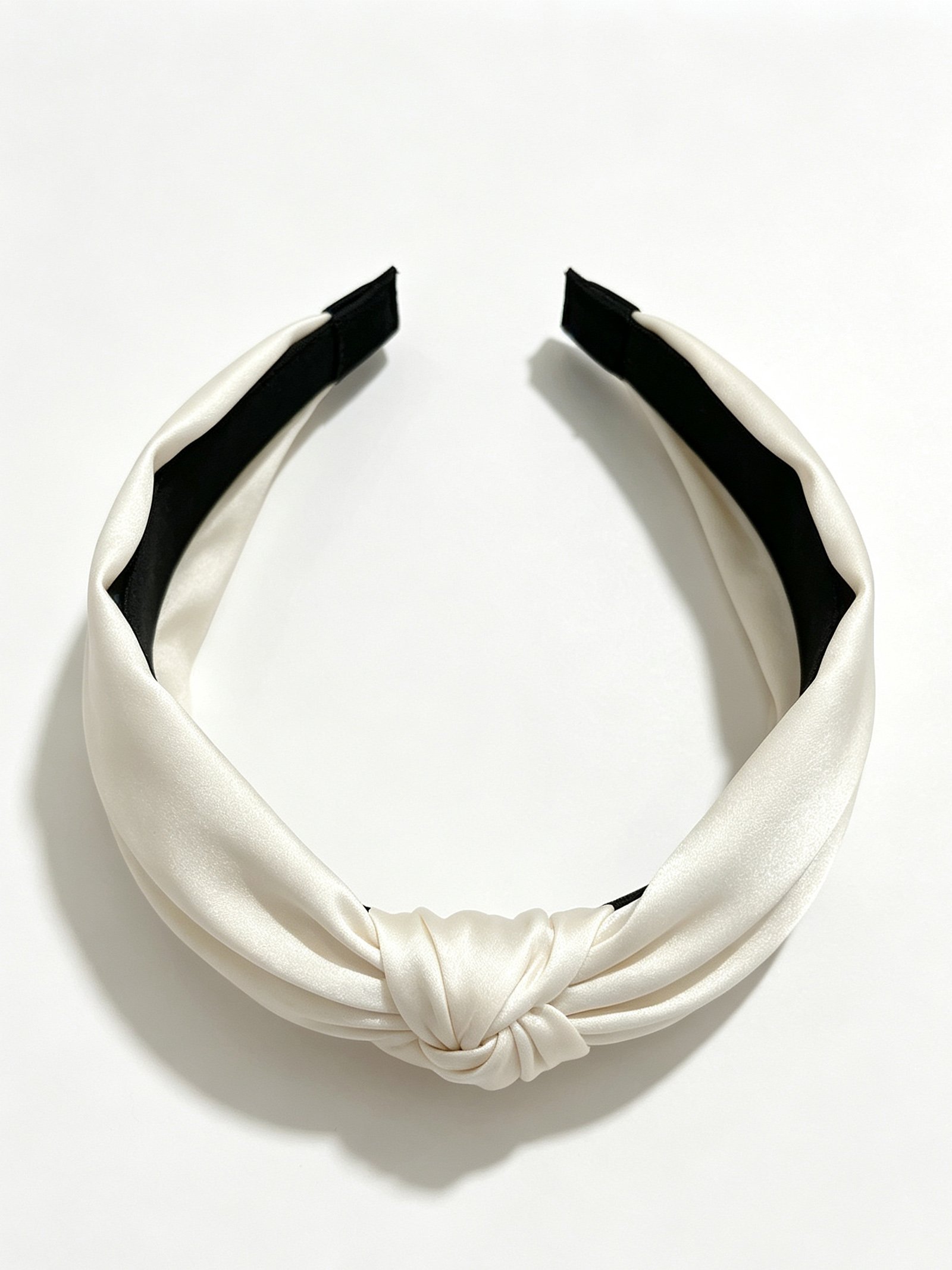 Korean Style Wide Solid Color Knotted Headband