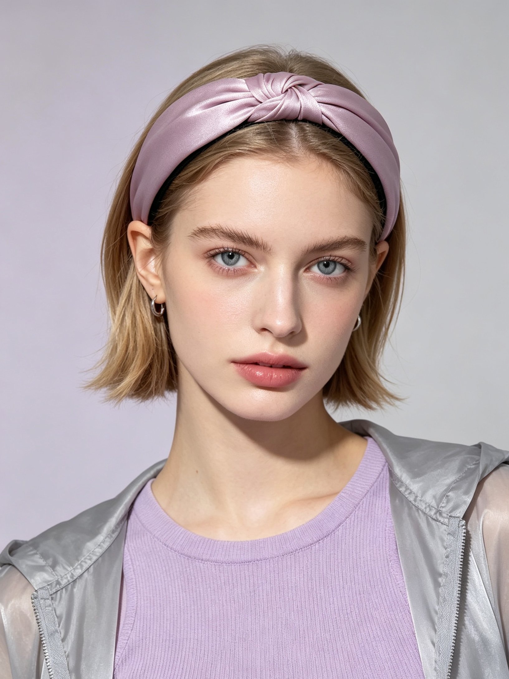 Korean Style Wide Solid Color Knotted Headband