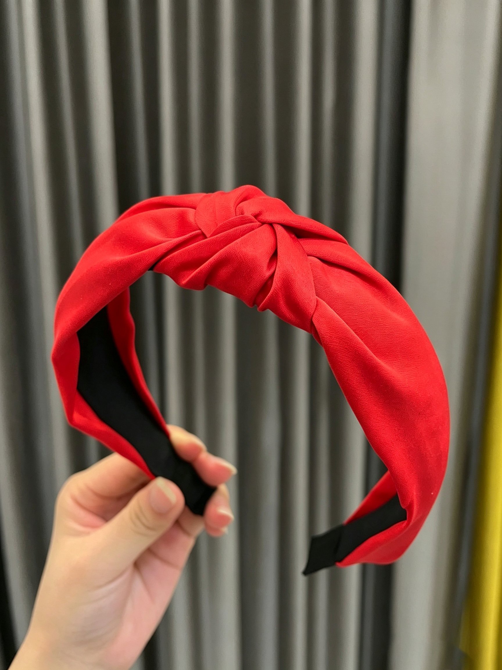 Korean Style Wide Solid Color Knotted Headband