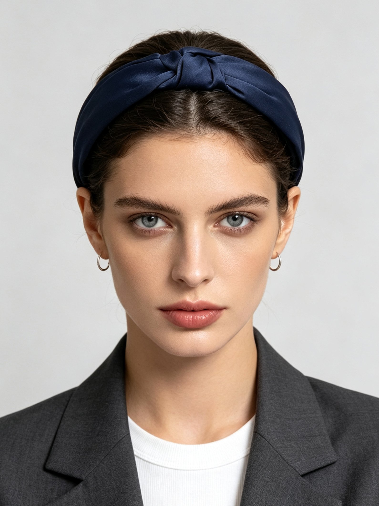 Korean Style Wide Solid Color Knotted Headband