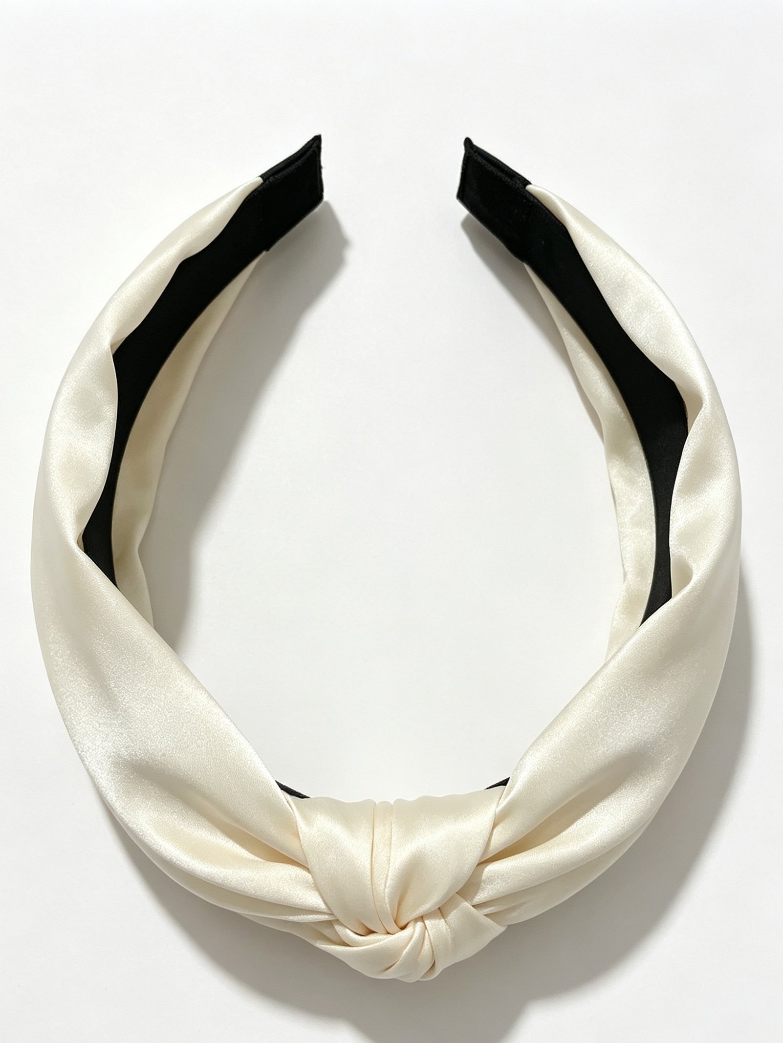 Korean Style Wide Solid Color Knotted Headband