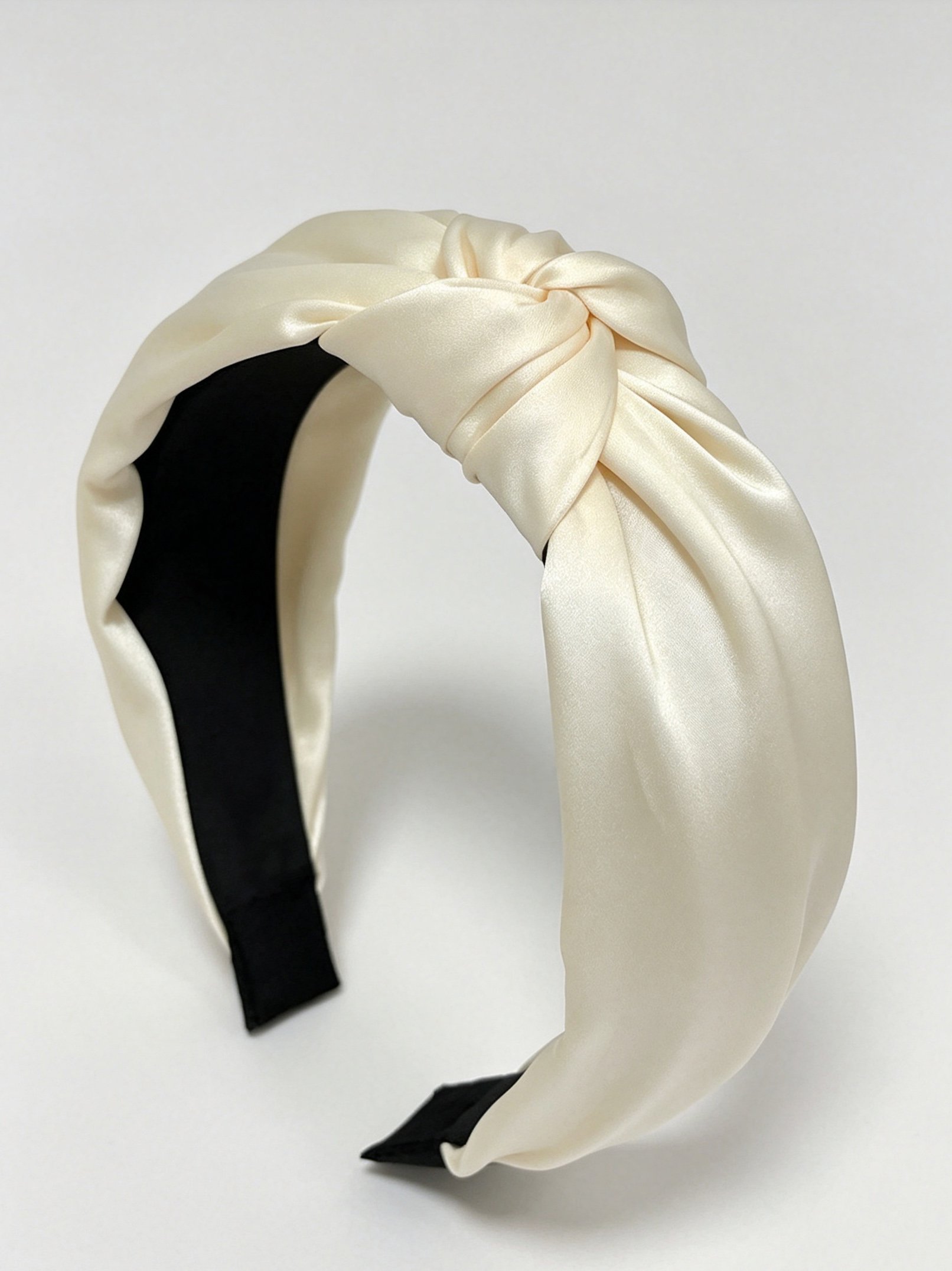 Korean Style Wide Solid Color Knotted Headband