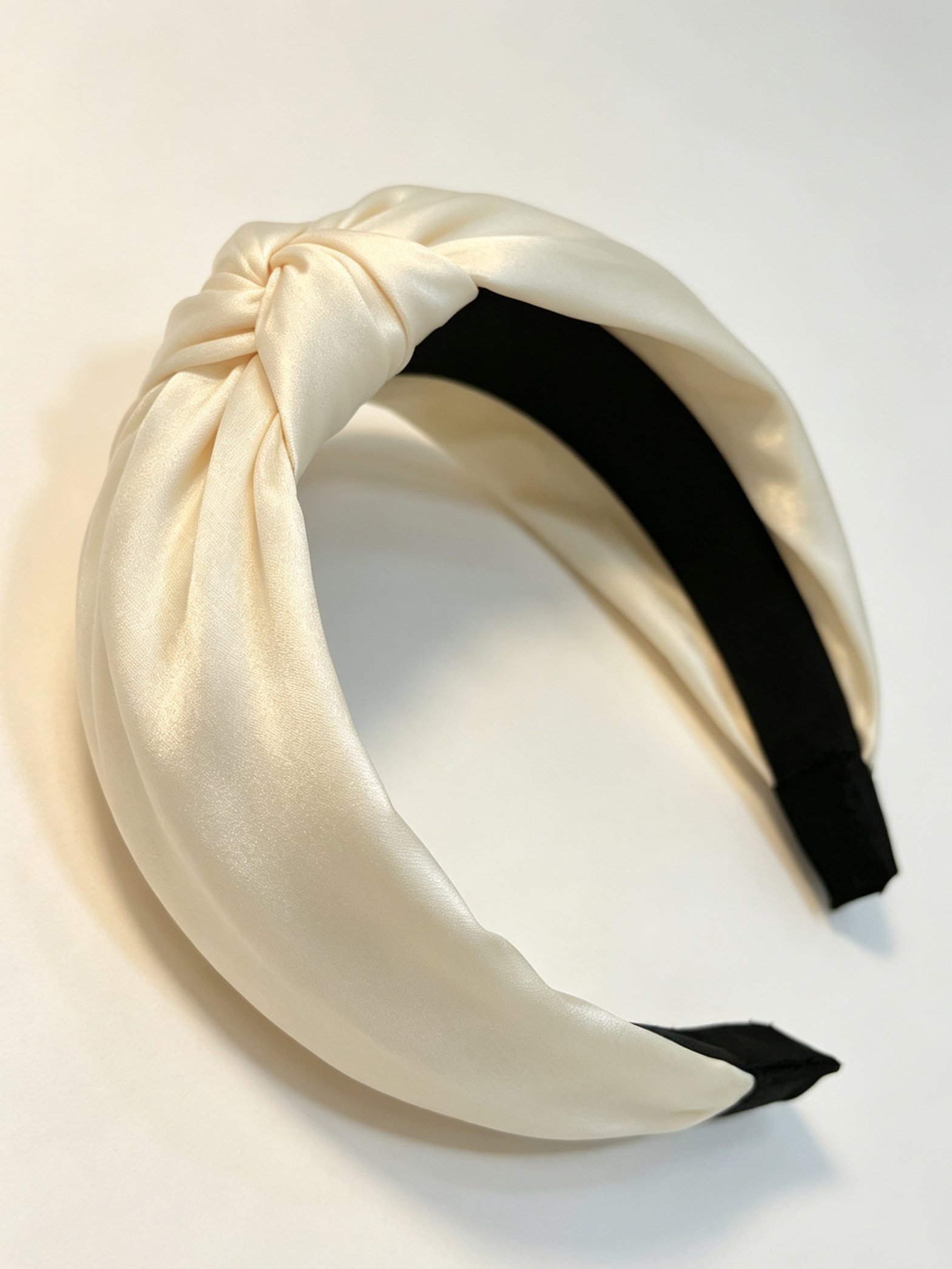 Korean Style Wide Solid Color Knotted Headband
