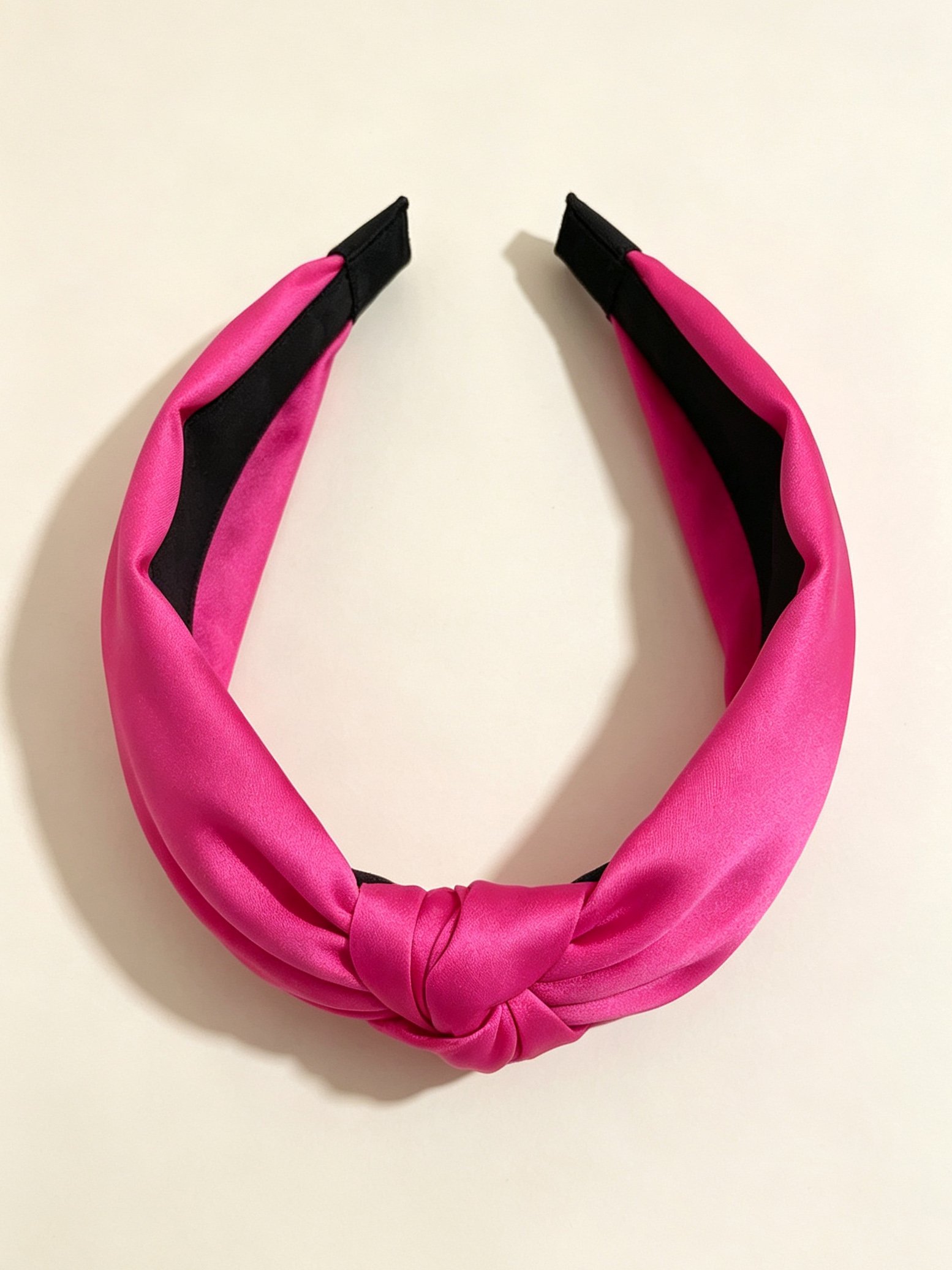 Korean Style Wide Solid Color Knotted Headband