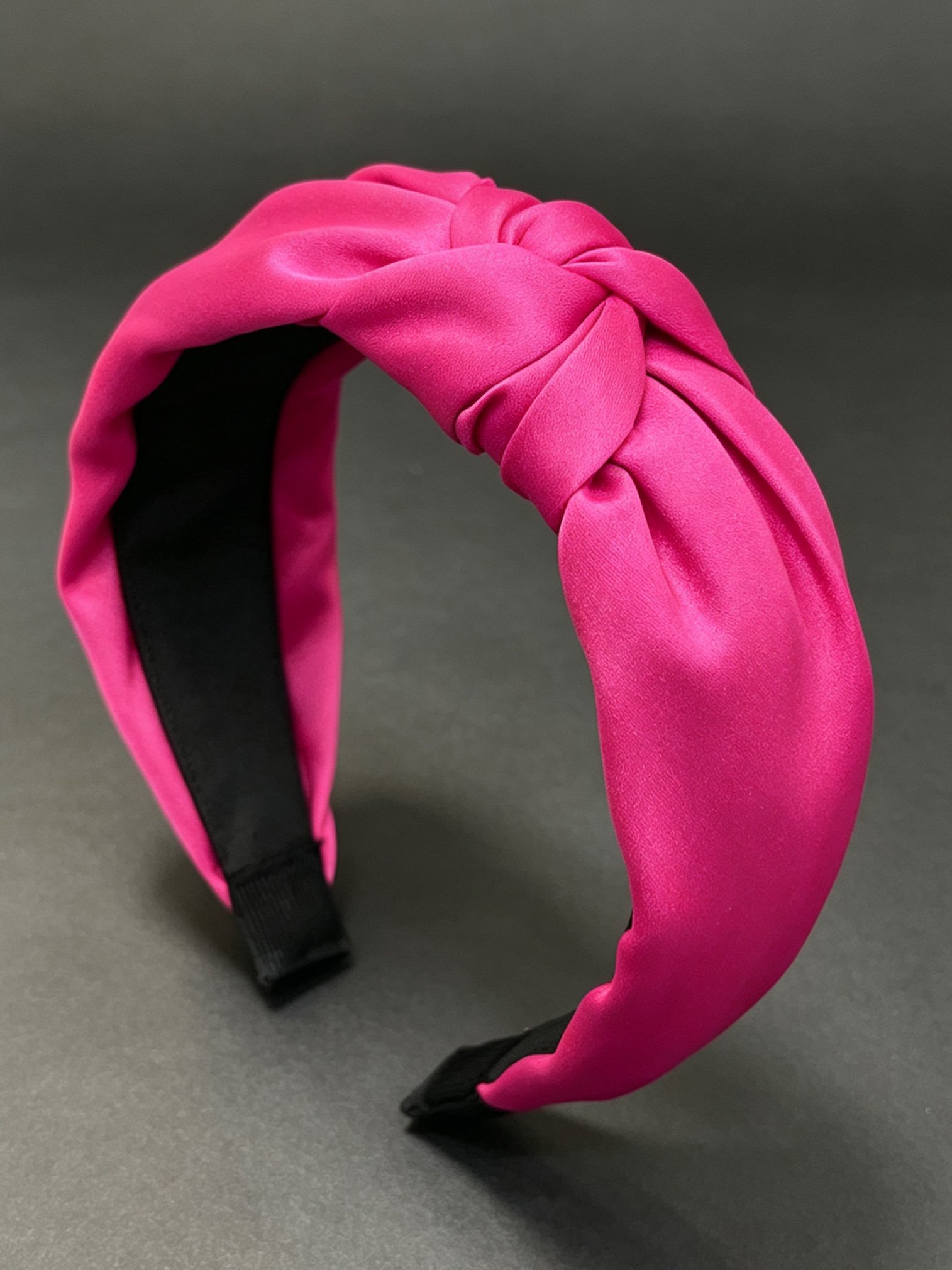 Korean Style Wide Solid Color Knotted Headband