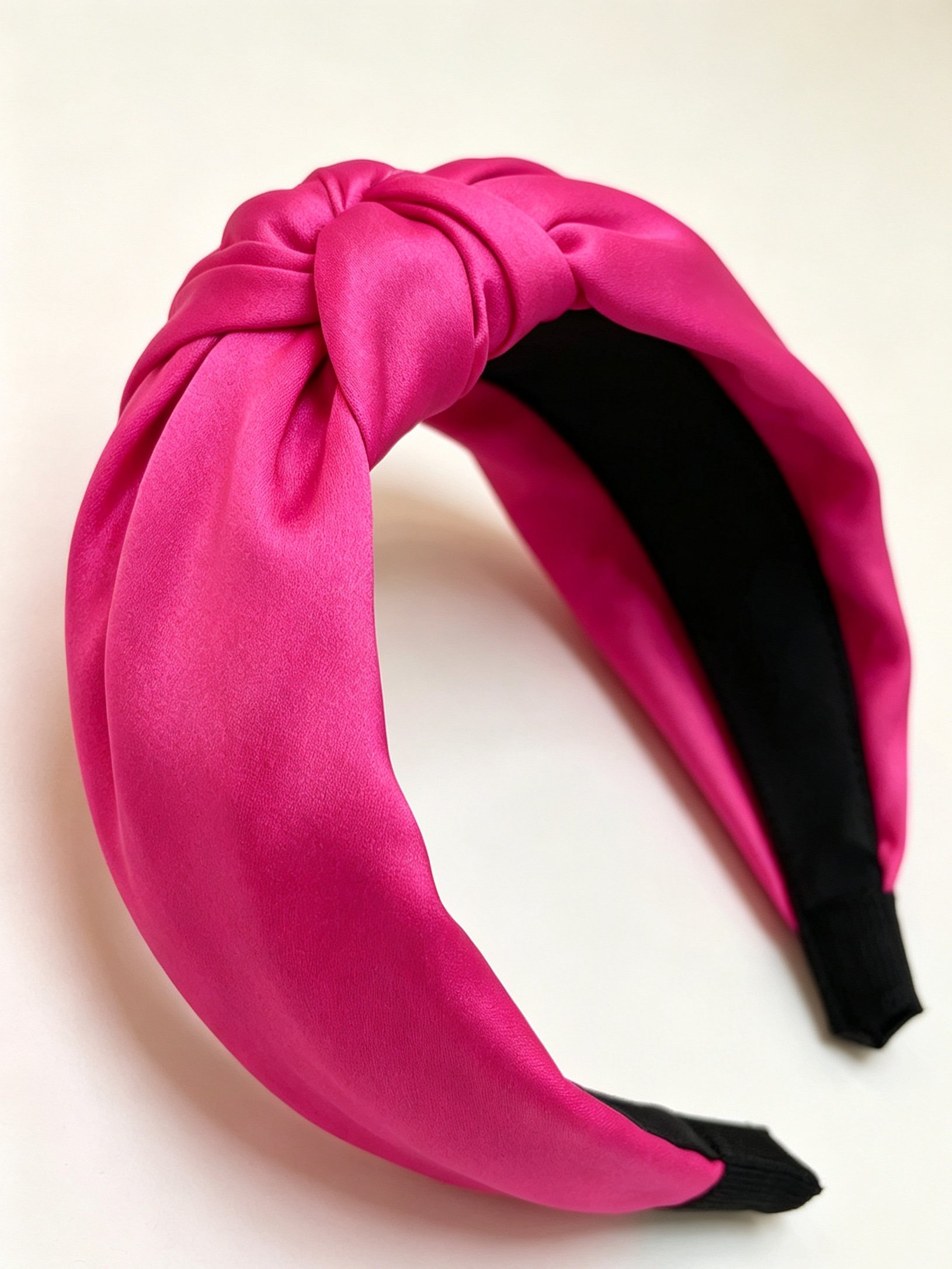 Korean Style Wide Solid Color Knotted Headband