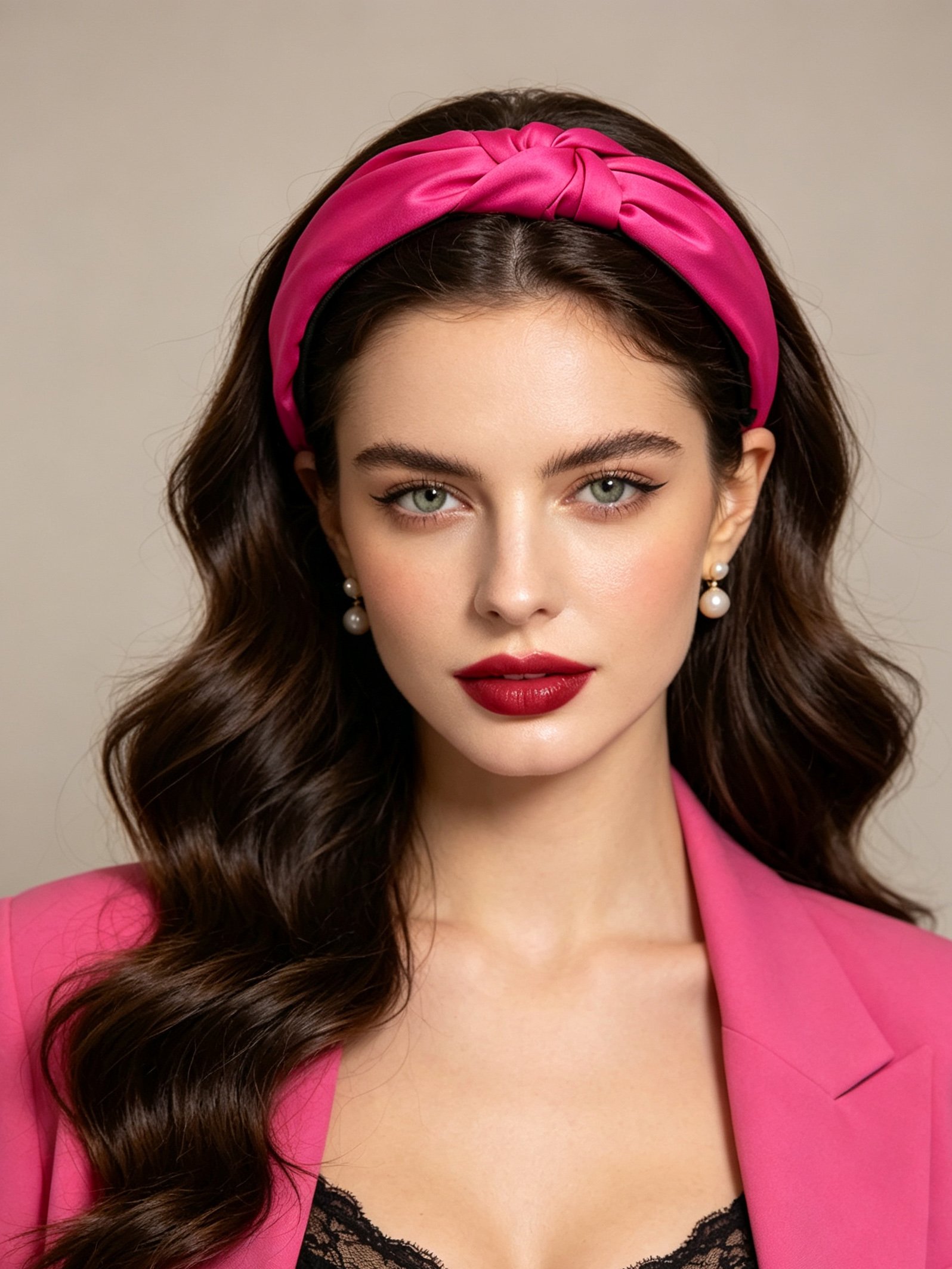 Korean Style Wide Solid Color Knotted Headband