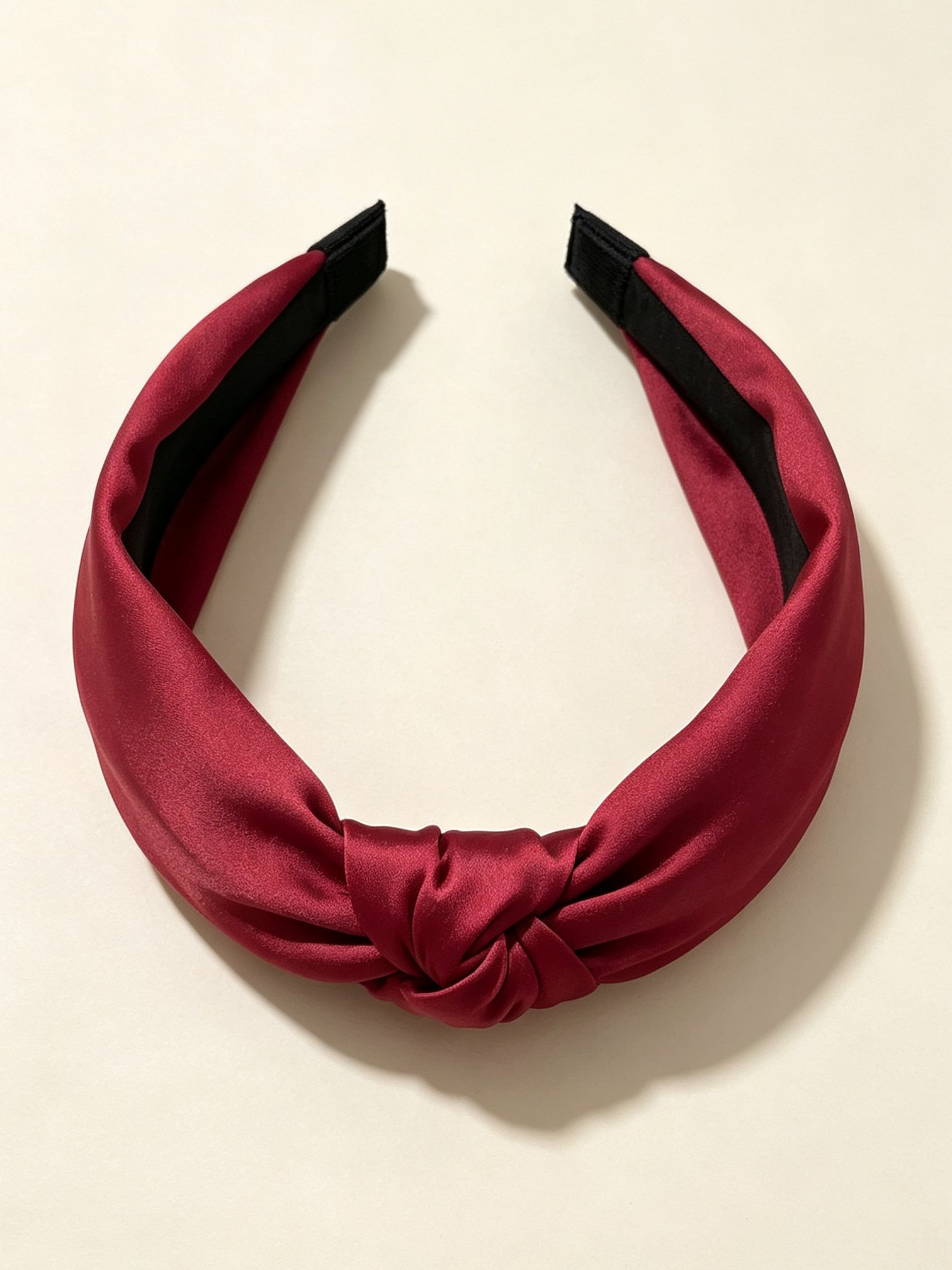 Korean Style Wide Solid Color Knotted Headband