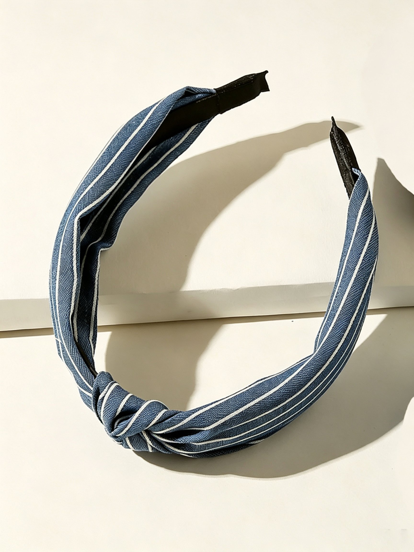 Denim Stripe Fabric Knotted Headband