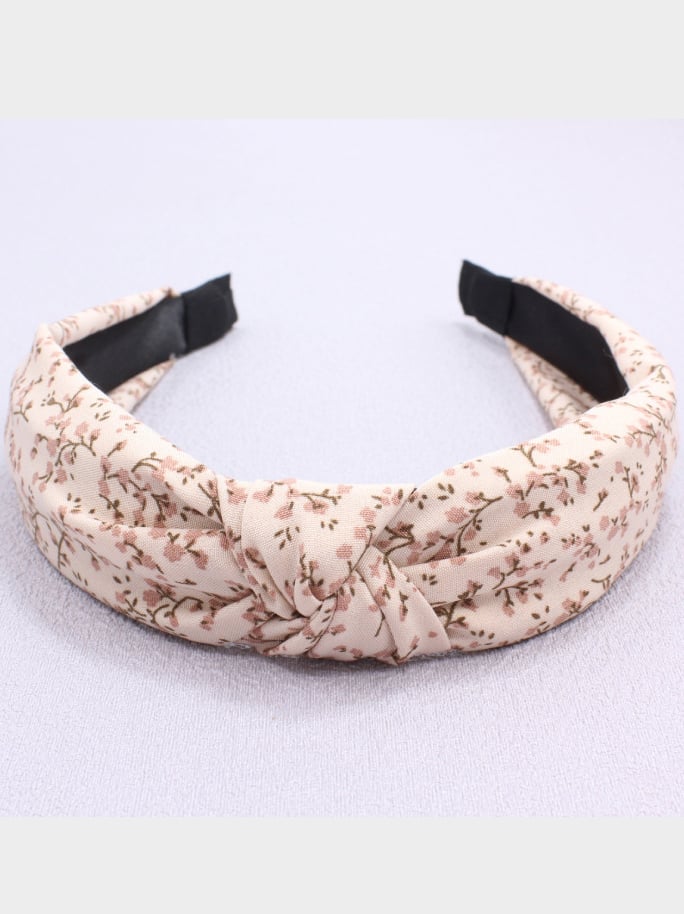 Floral Cross Knotted Headband