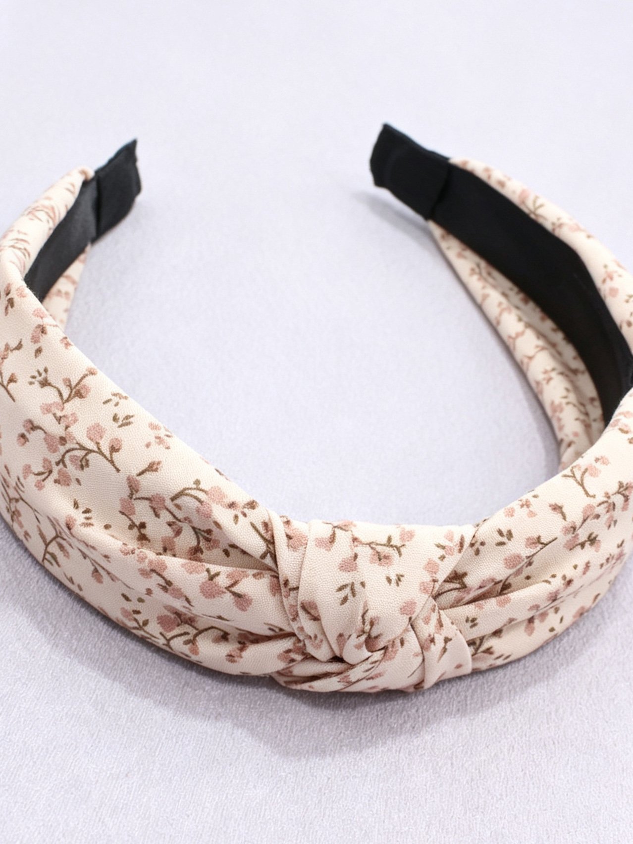 Floral Cross Knotted Headband