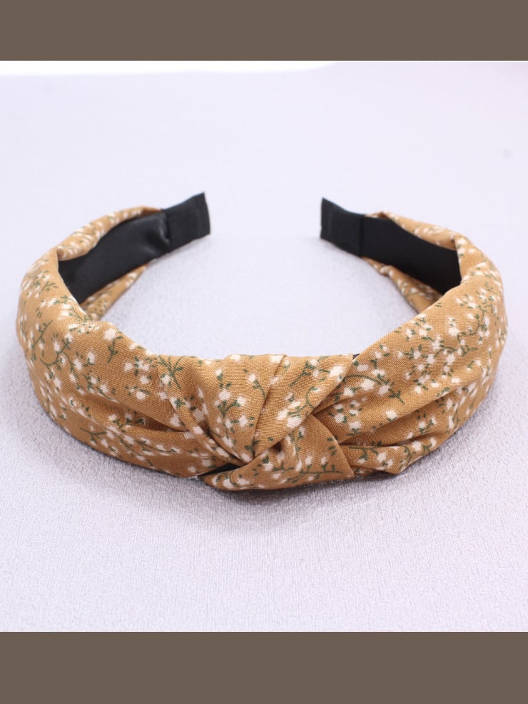 Floral Cross Knotted Headband