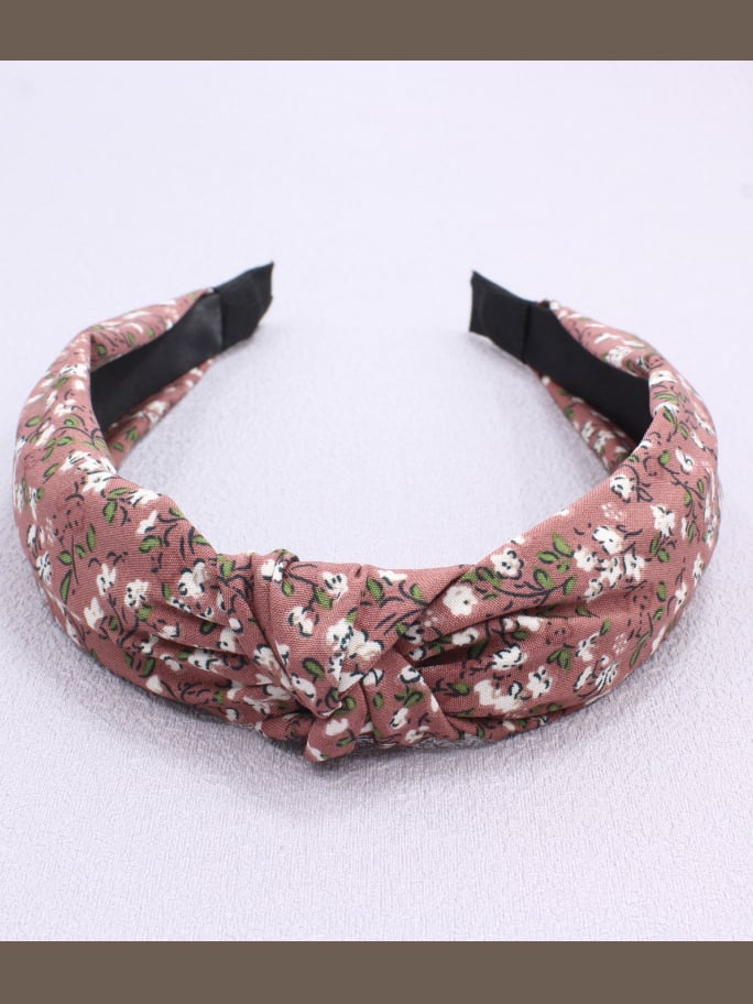 Floral Cross Knotted Headband