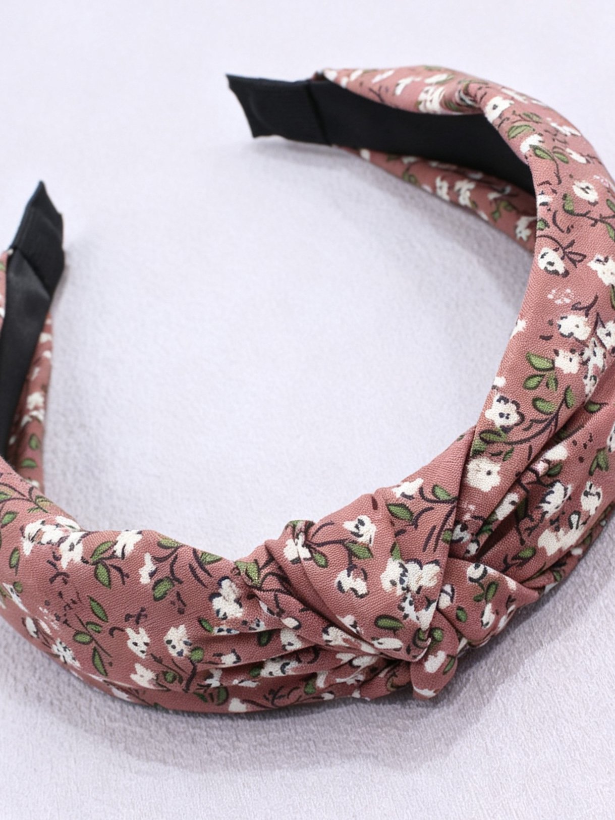Floral Cross Knotted Headband