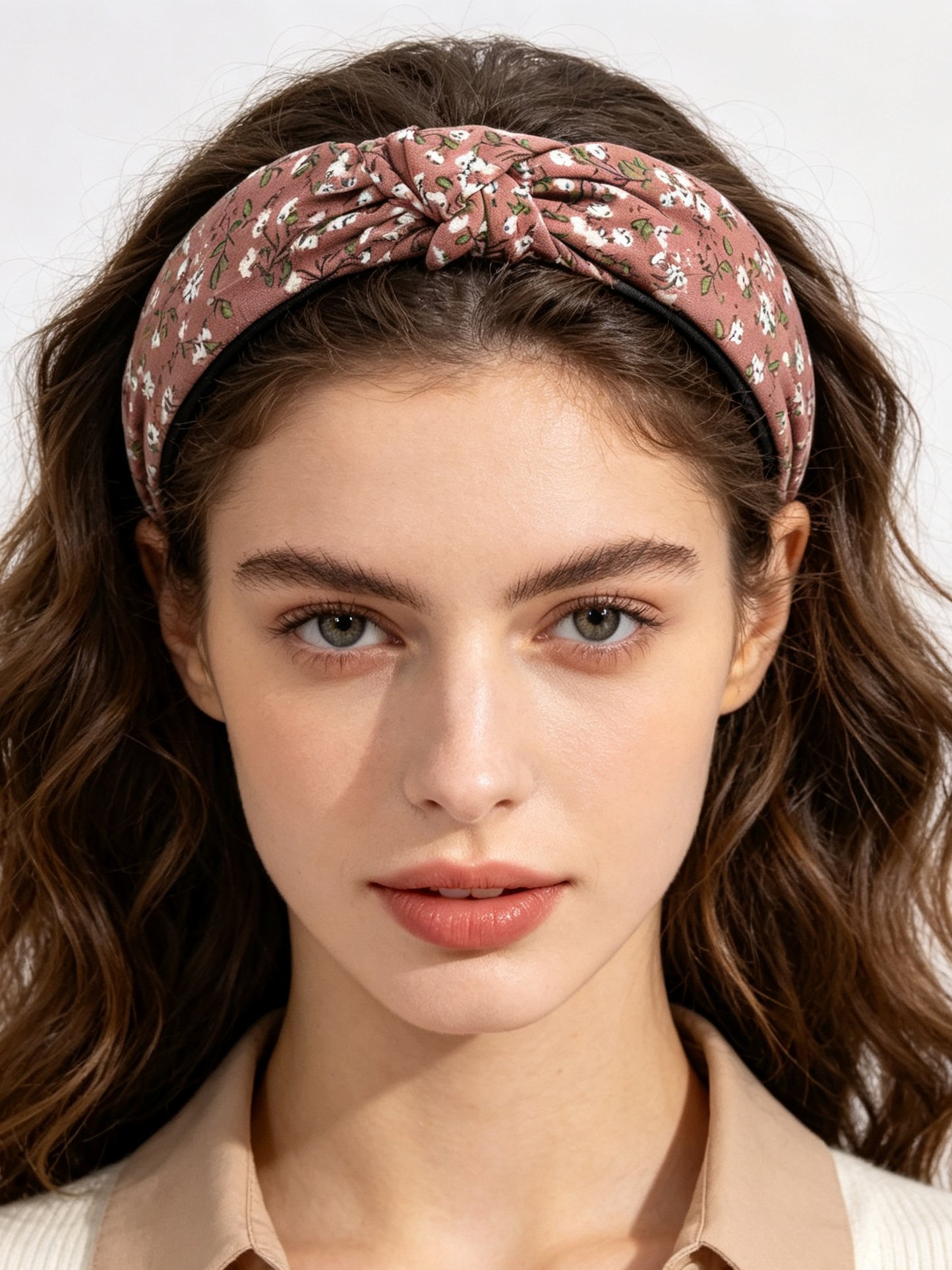 Floral Cross Knotted Headband