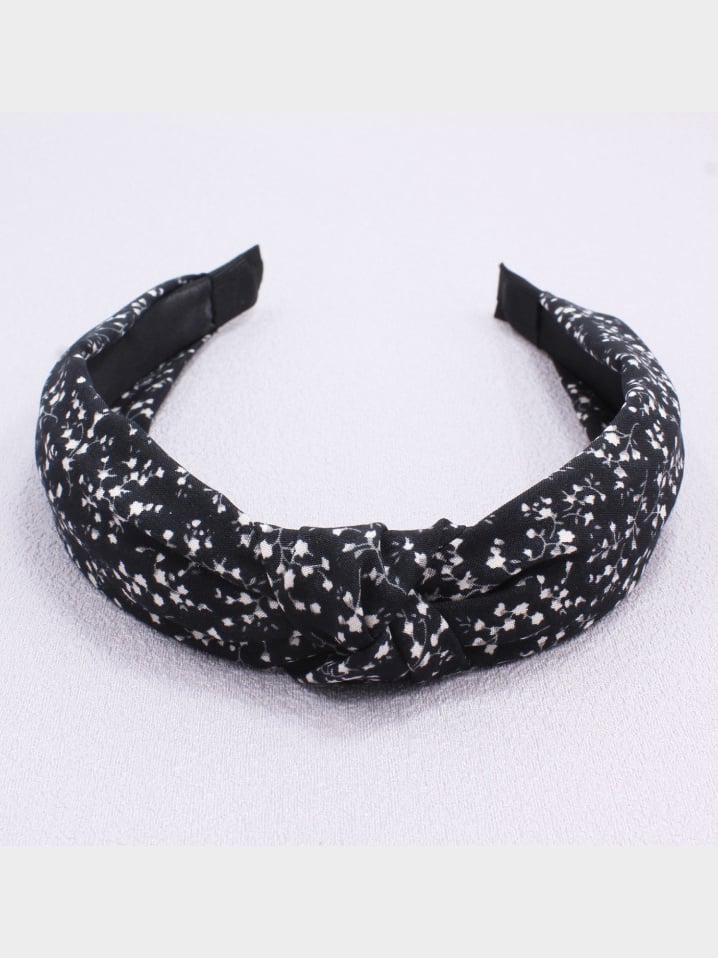 Floral Cross Knotted Headband