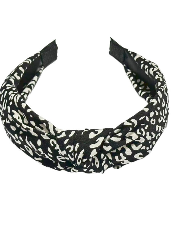 Leopard Print Wide Knotted Headband
