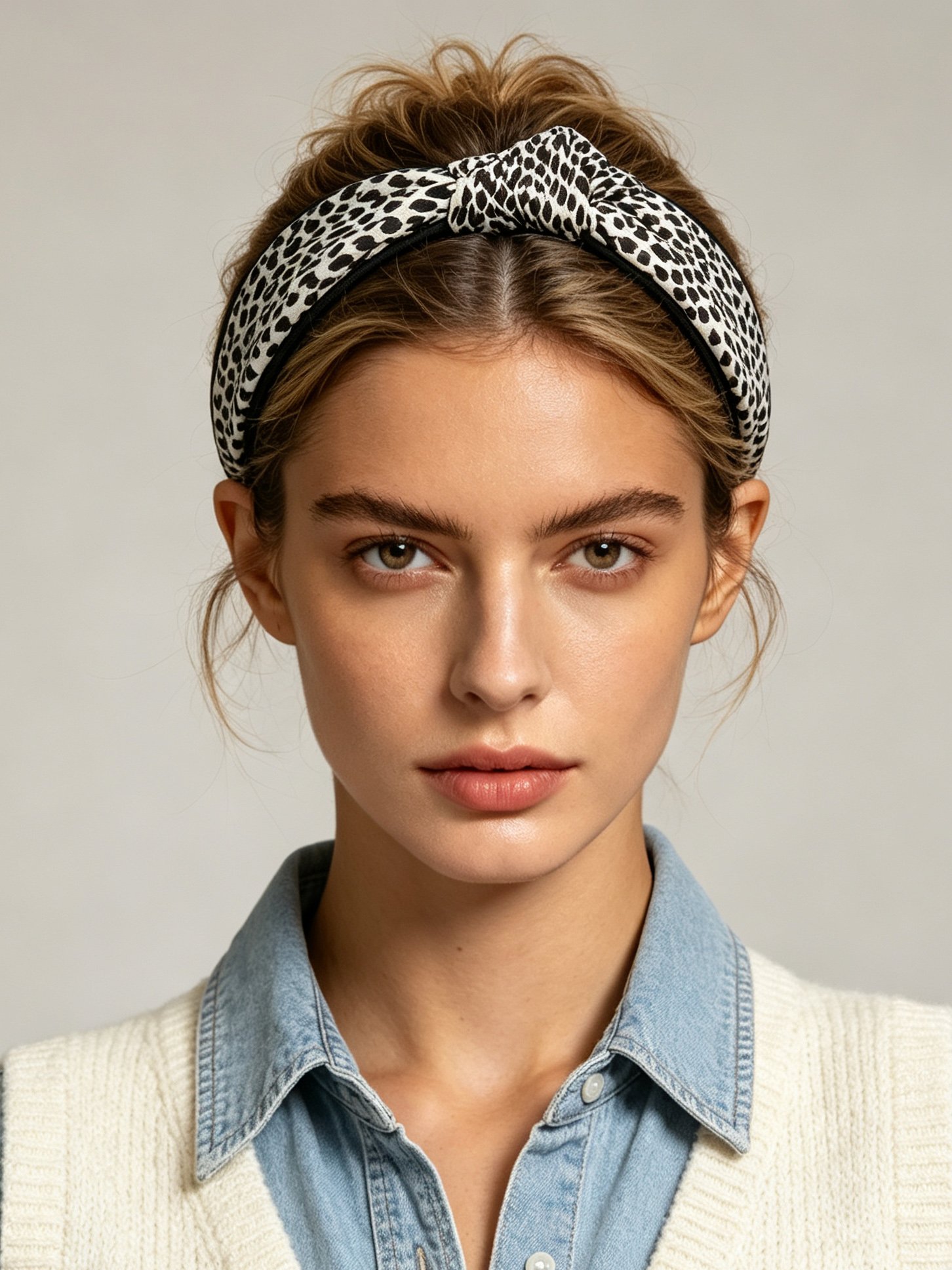 Leopard Print Wide Knotted Headband