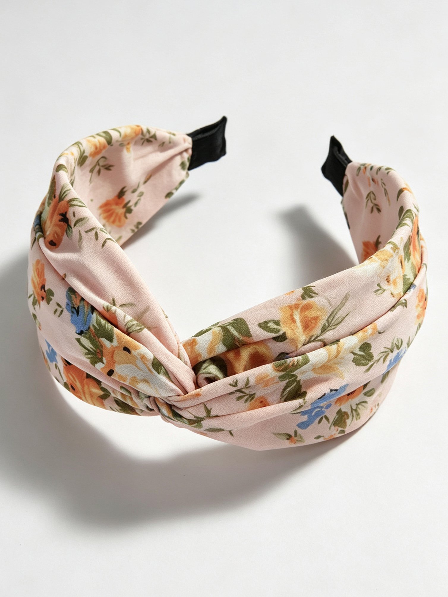 Floral Print Wide Cross Headband