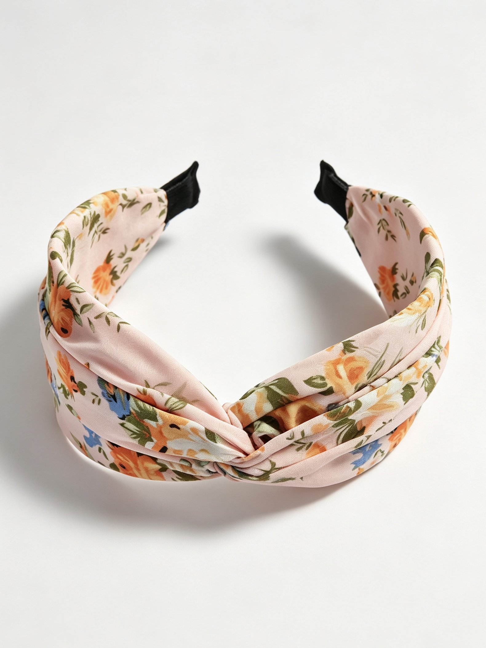 Floral Print Wide Cross Headband
