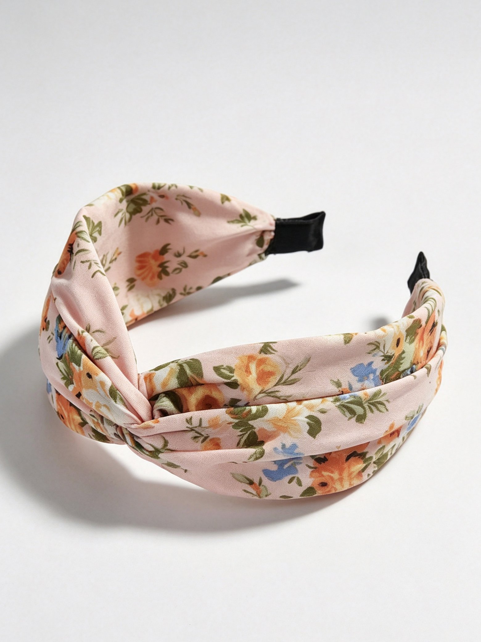 Floral Print Wide Cross Headband