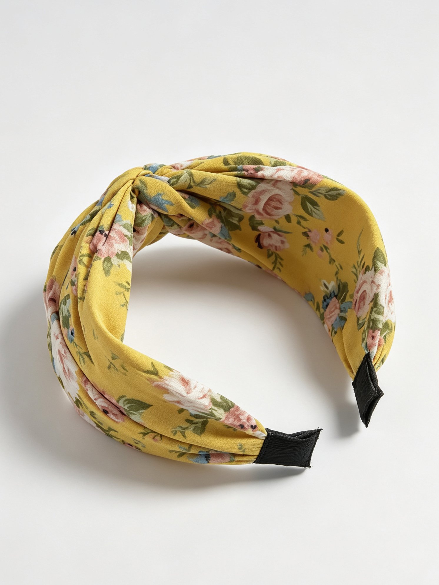 Floral Print Wide Cross Headband
