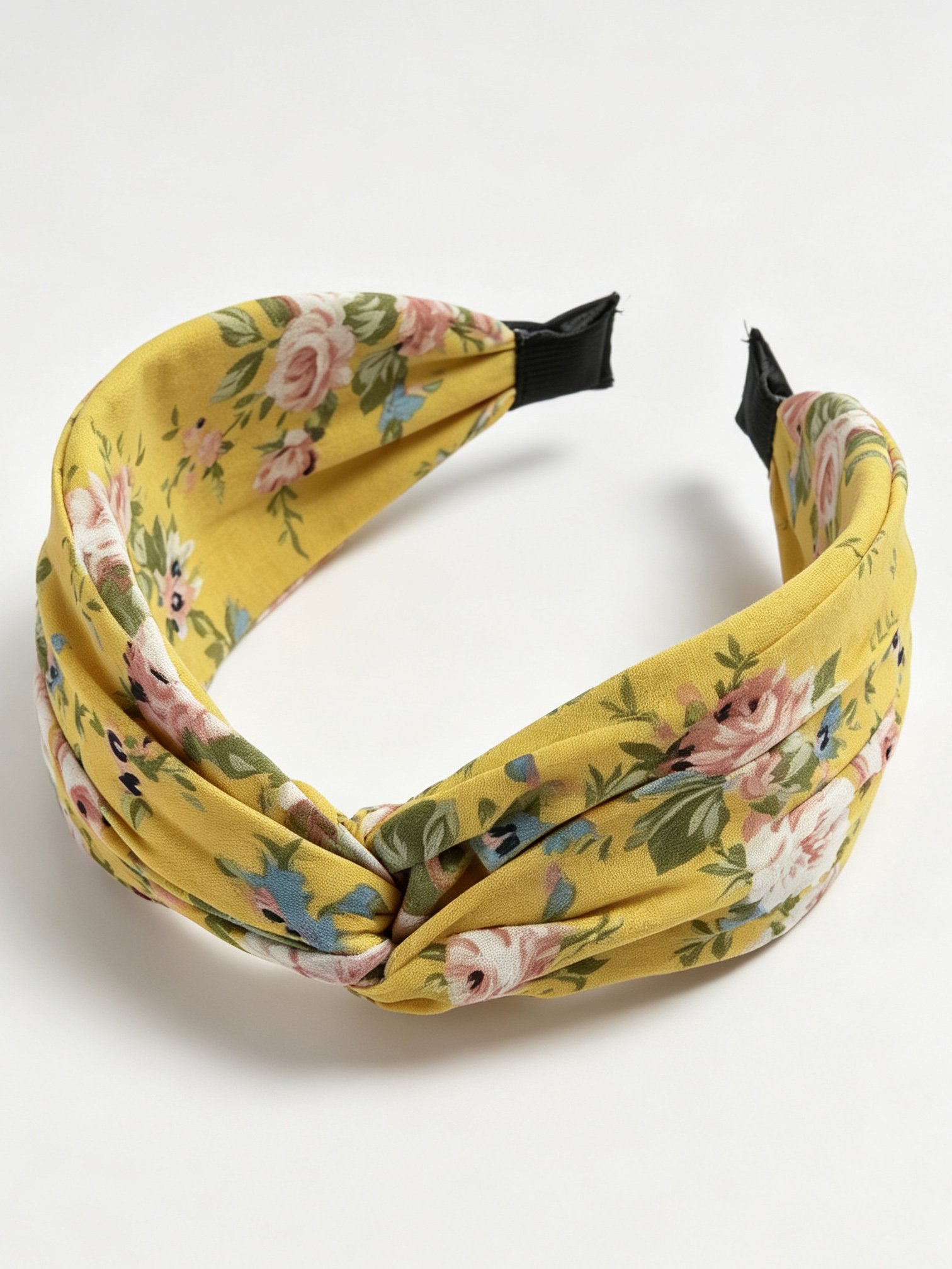 Floral Print Wide Cross Headband