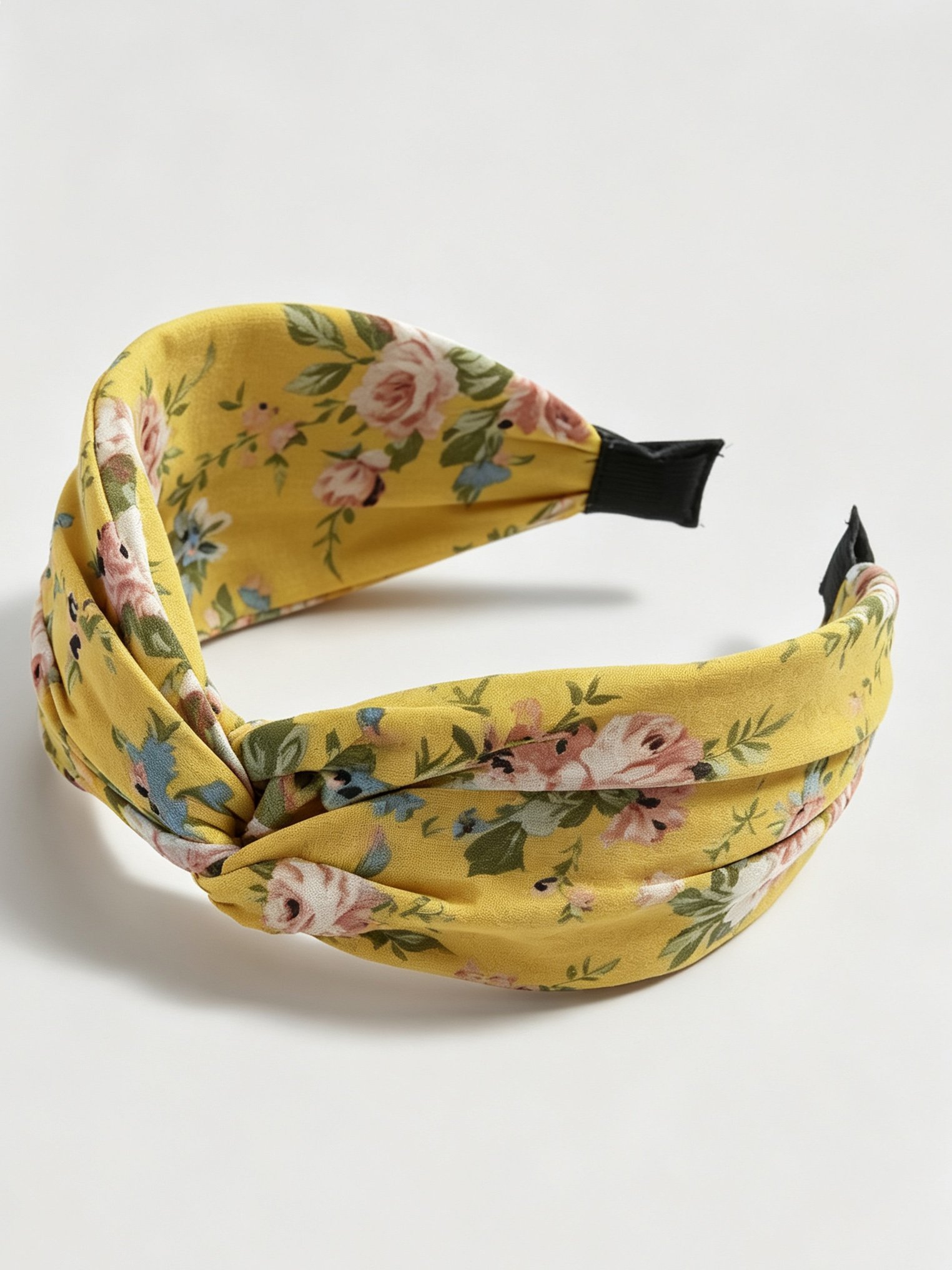 Floral Print Wide Cross Headband