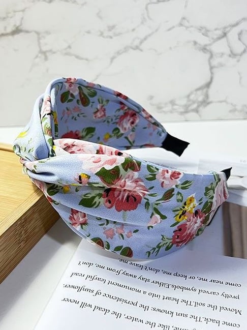 Floral Print Wide Cross Headband