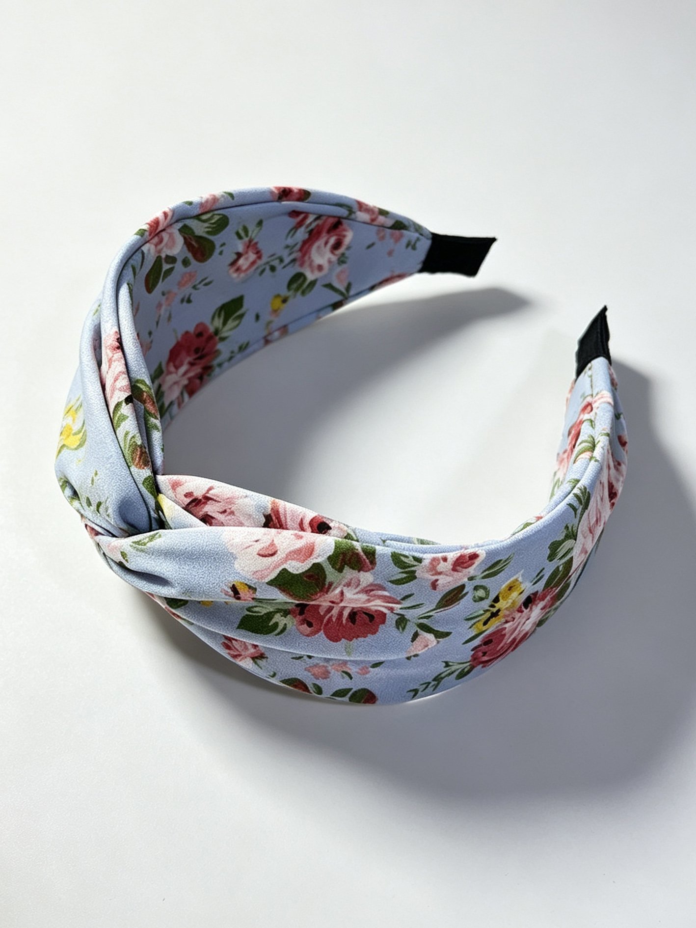 Floral Print Wide Cross Headband