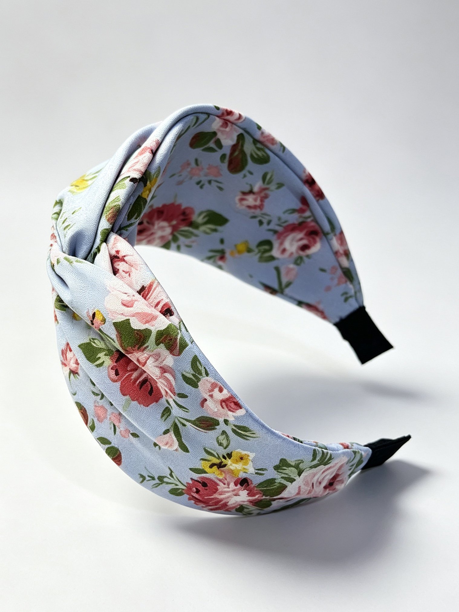 Floral Print Wide Cross Headband