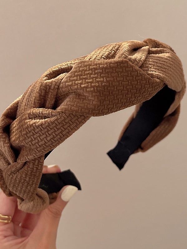 Twisted Knotted Solid Color Wide Headband