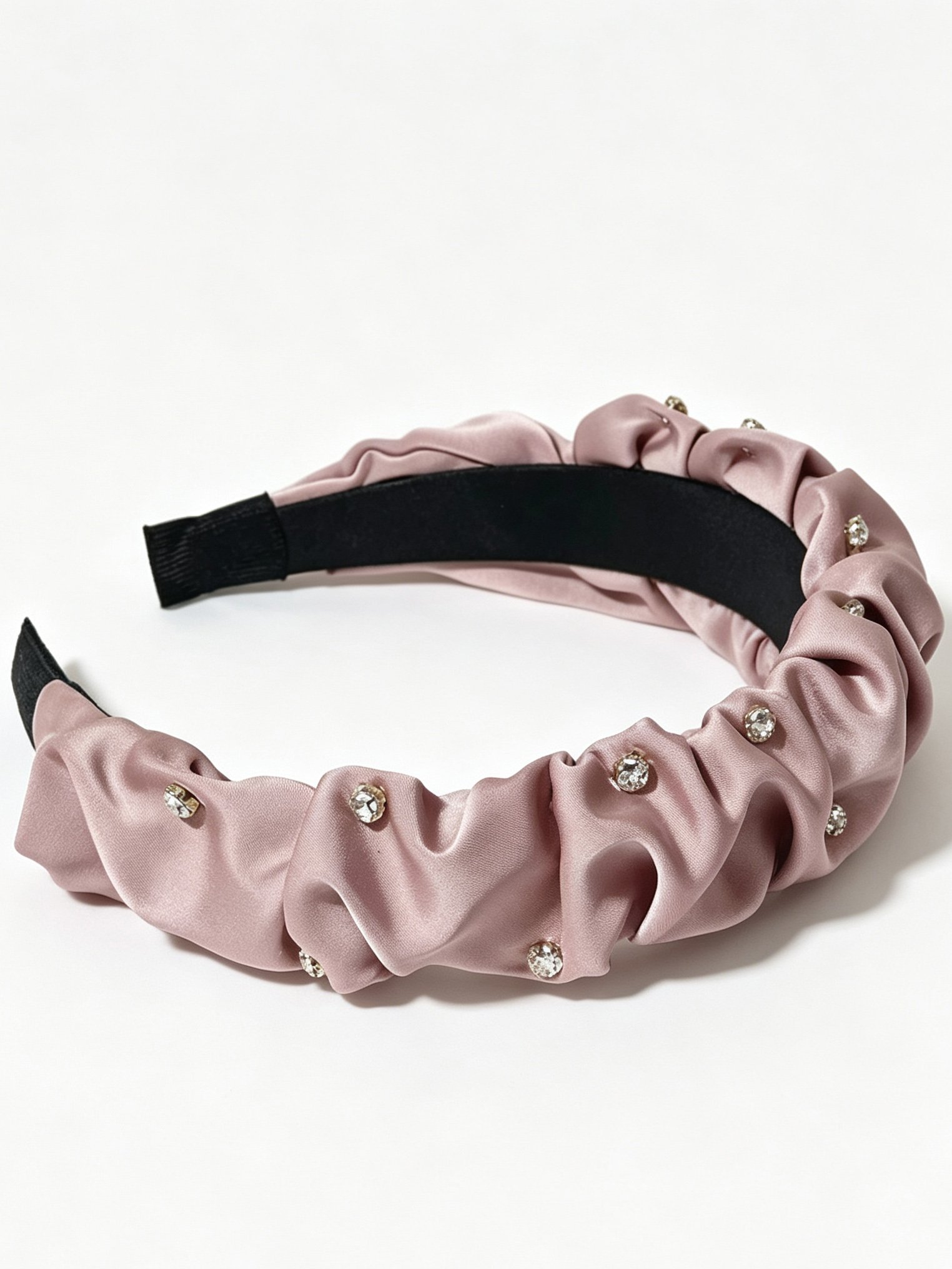 Minimalist Rhinestone Pleated Headband