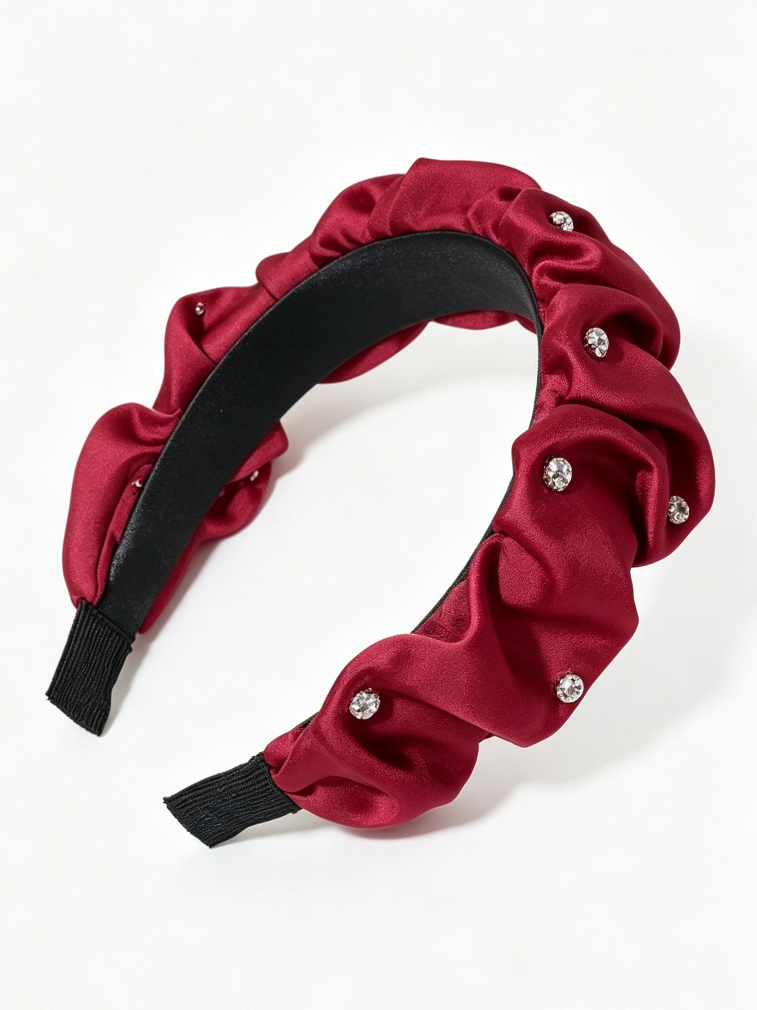 Minimalist Rhinestone Pleated Headband
