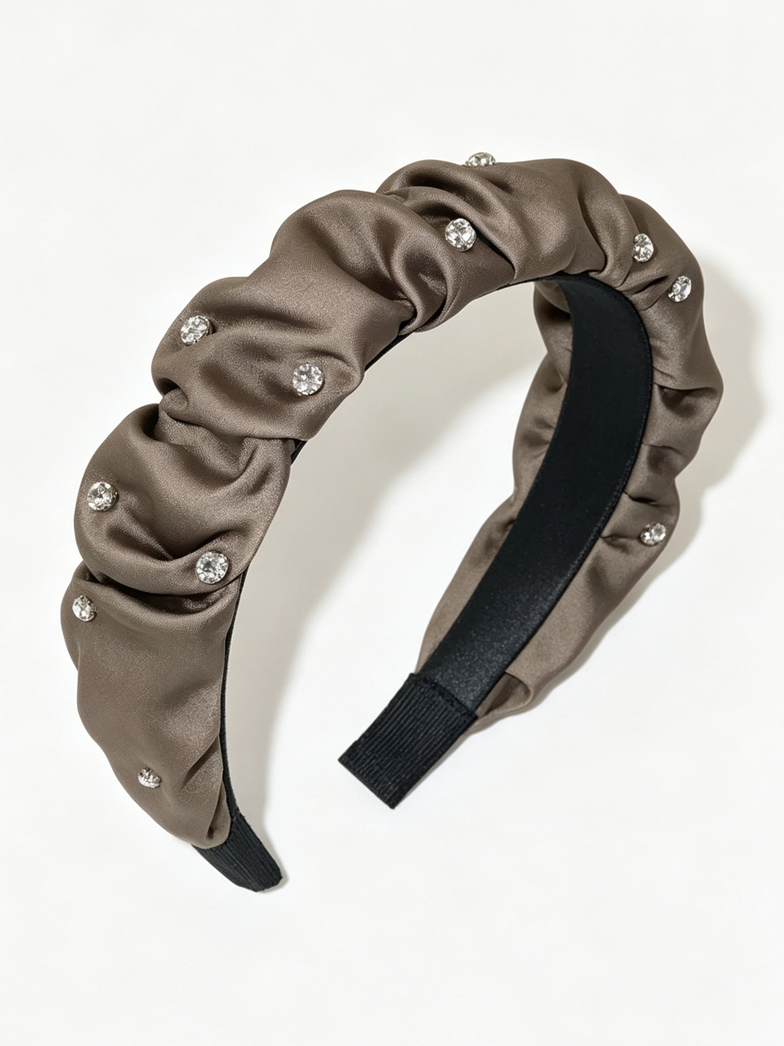 Minimalist Rhinestone Pleated Headband
