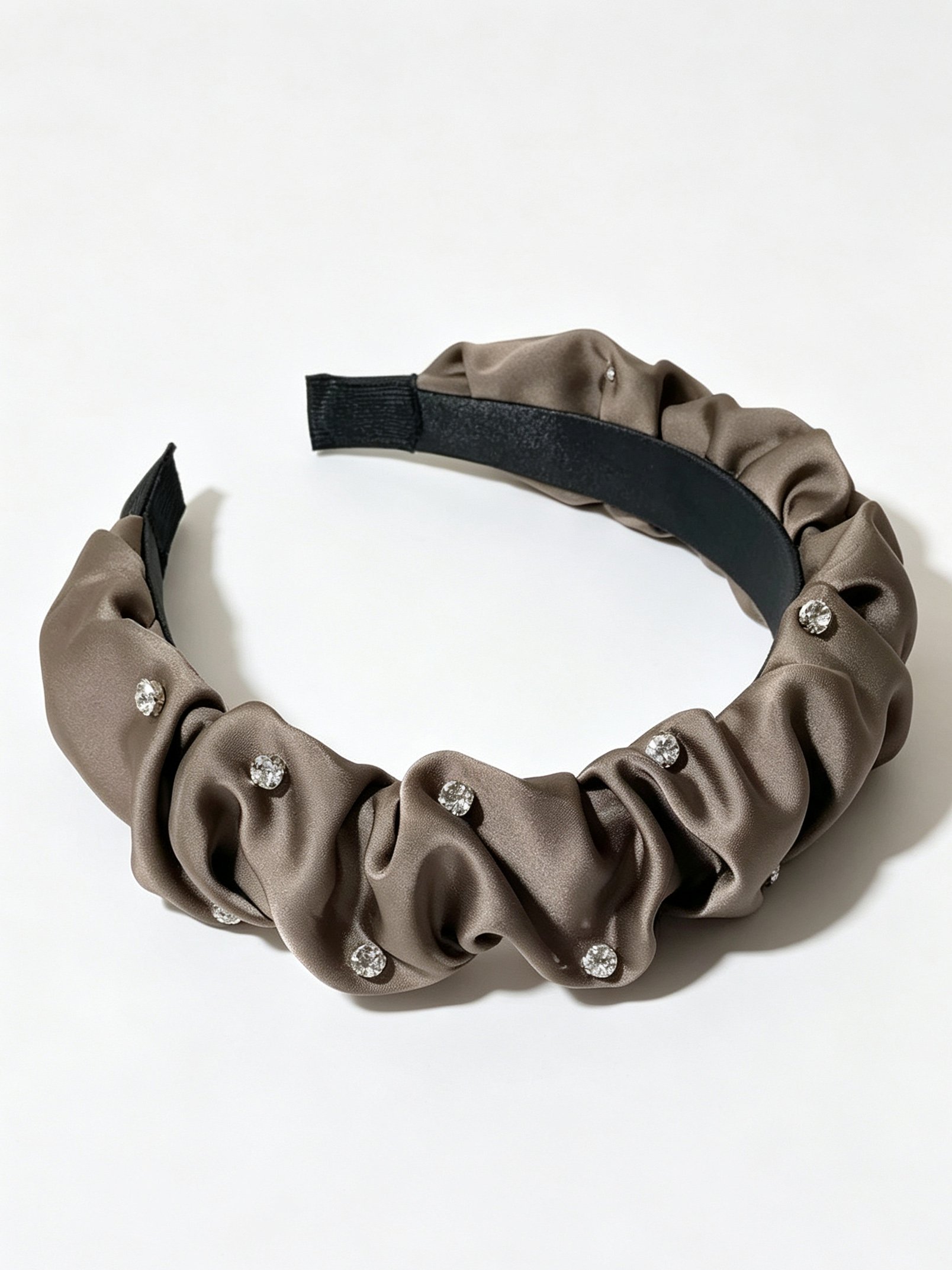 Minimalist Rhinestone Pleated Headband