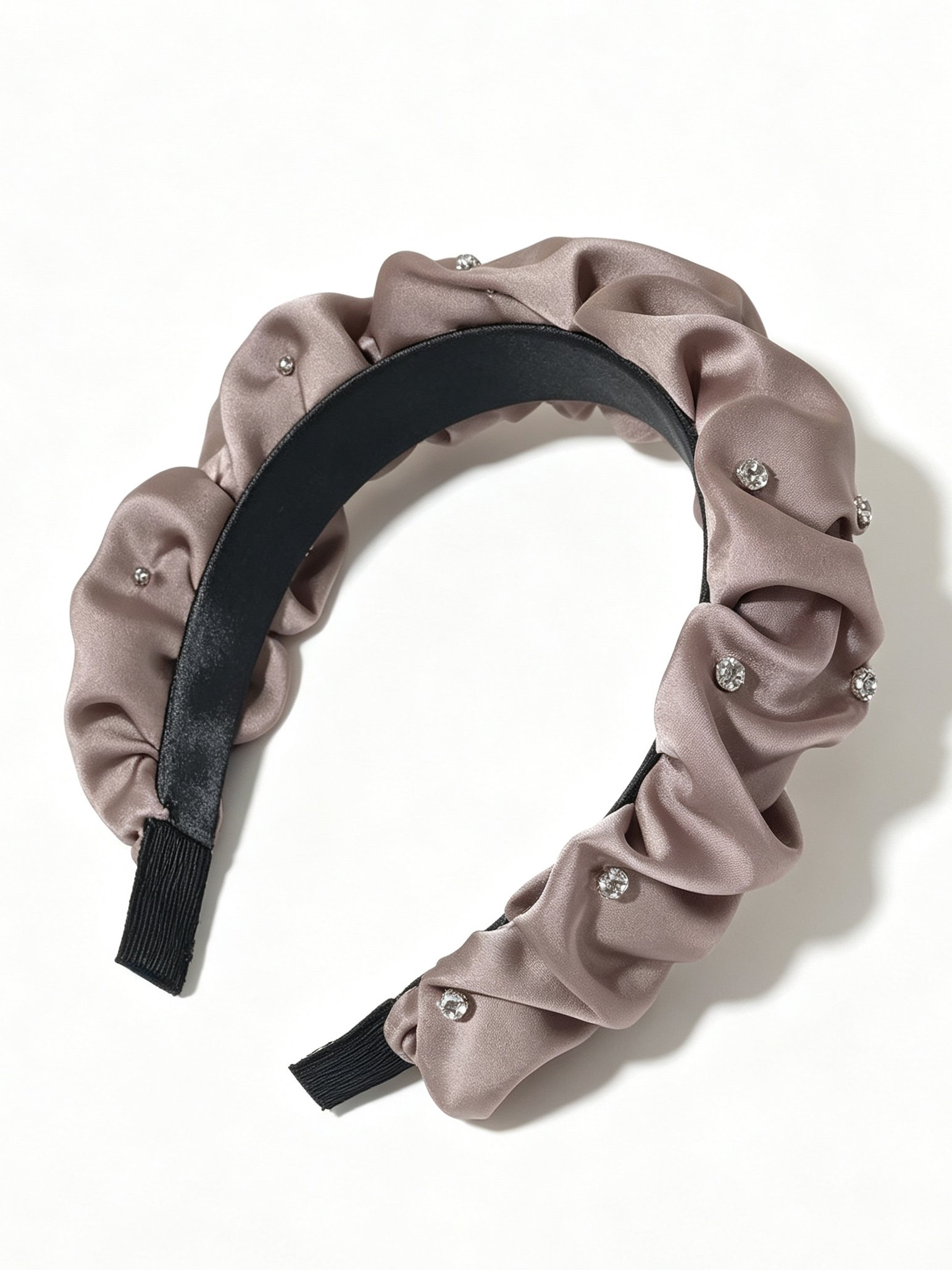 Minimalist Rhinestone Pleated Headband