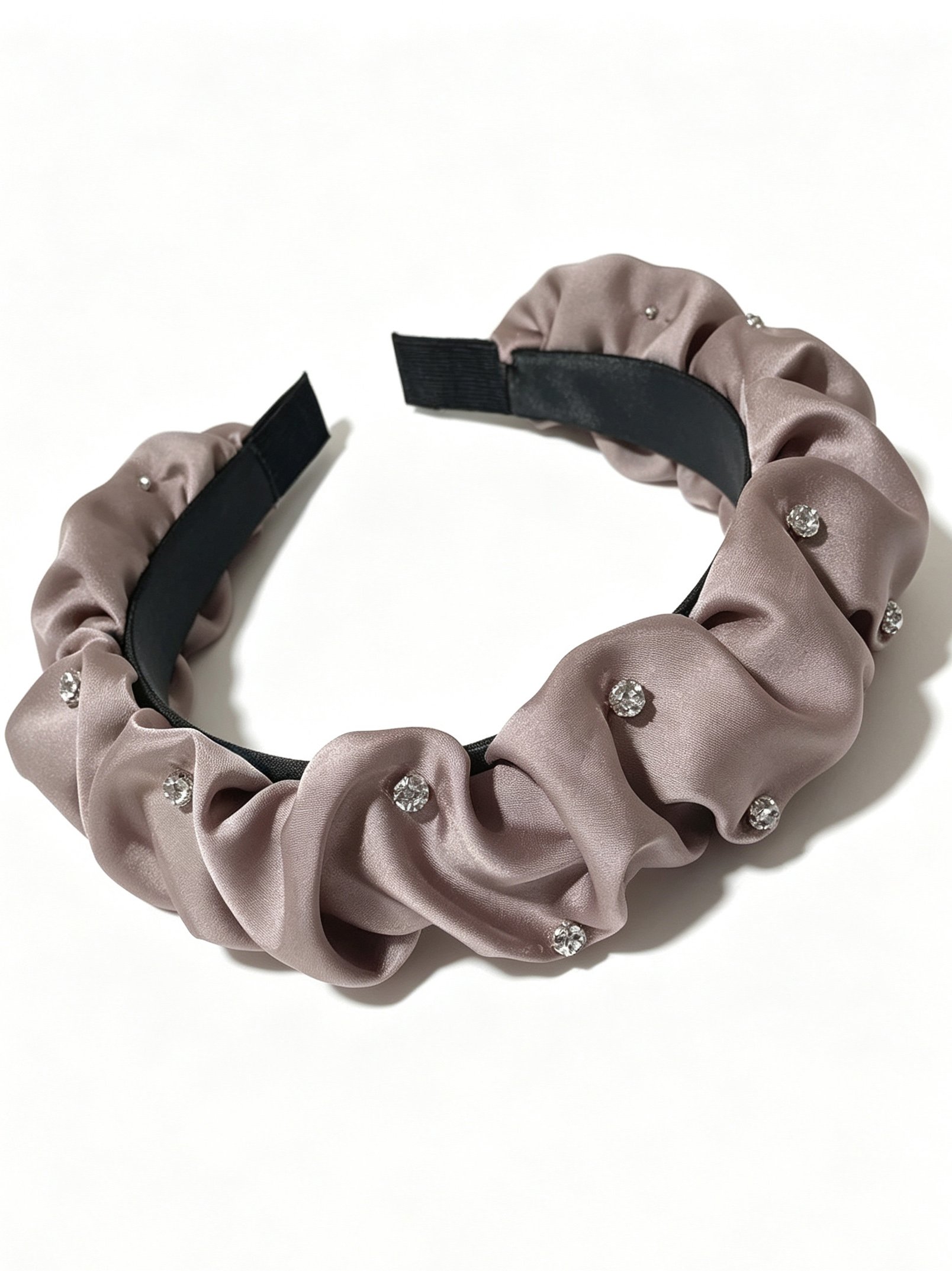 Minimalist Rhinestone Pleated Headband