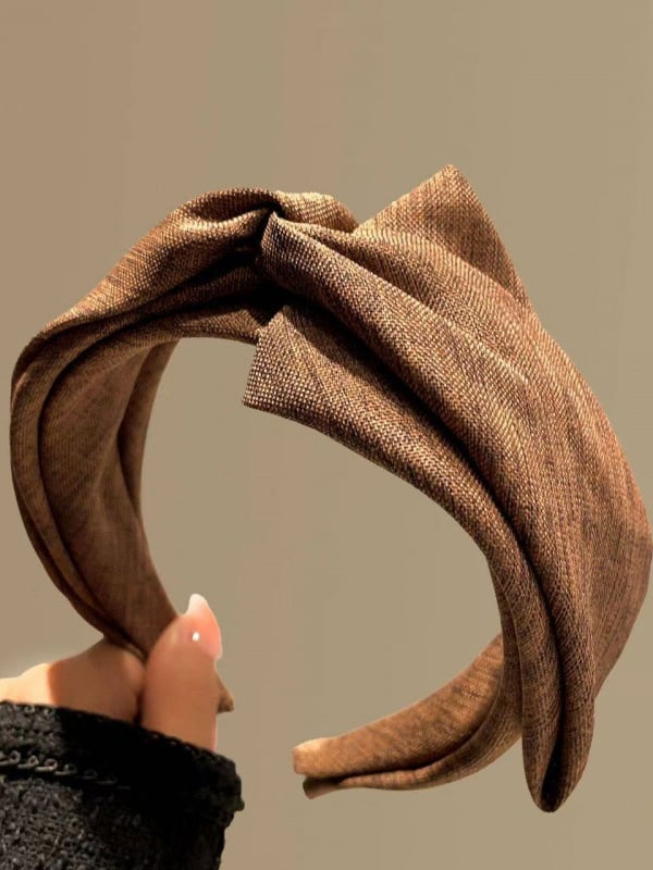 Fabric Cross Wide Solid Color Headband