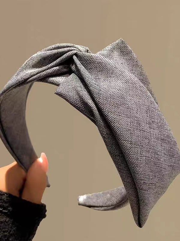Fabric Cross Wide Solid Color Headband