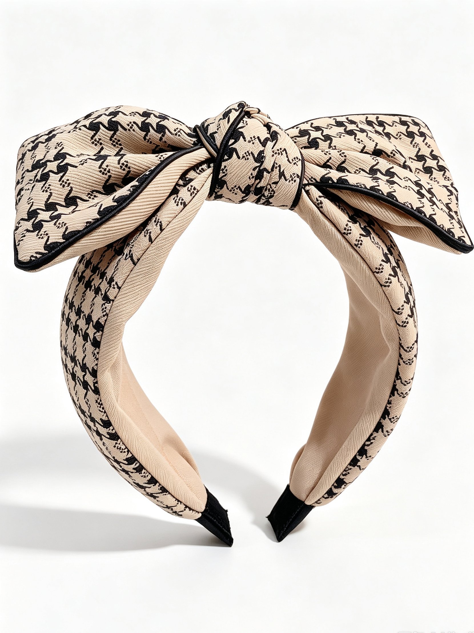 Bow Wide Plaid Headband