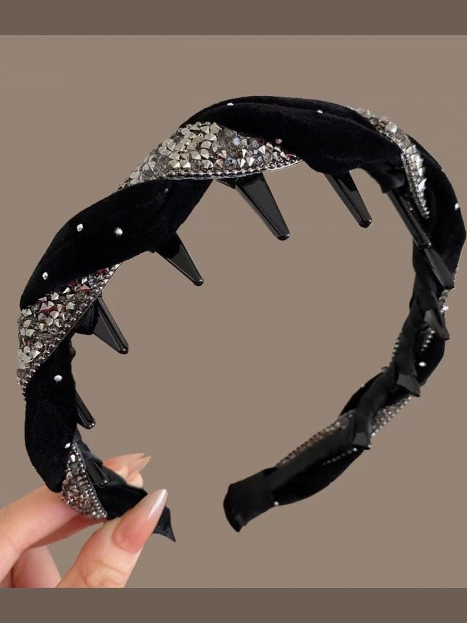 Starry Rhinestone Toothed Non-slip Headband