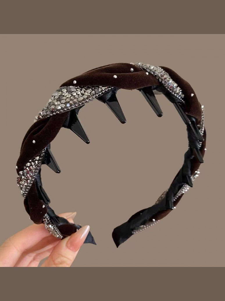 Starry Rhinestone Toothed Non-slip Headband