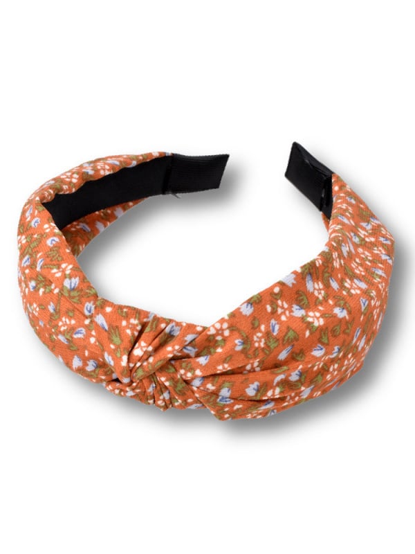 Floral Print Wide Knotted Headband