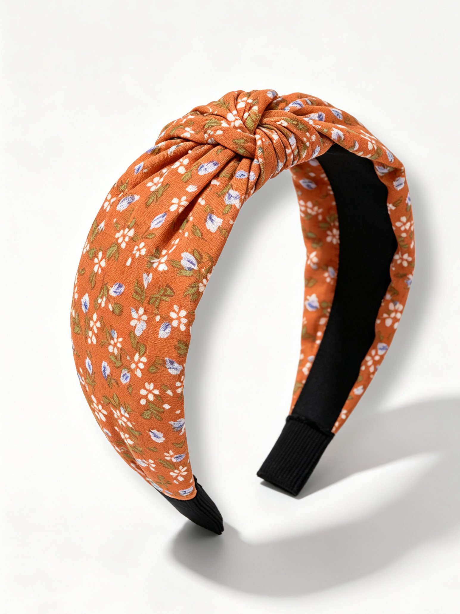Floral Print Wide Knotted Headband