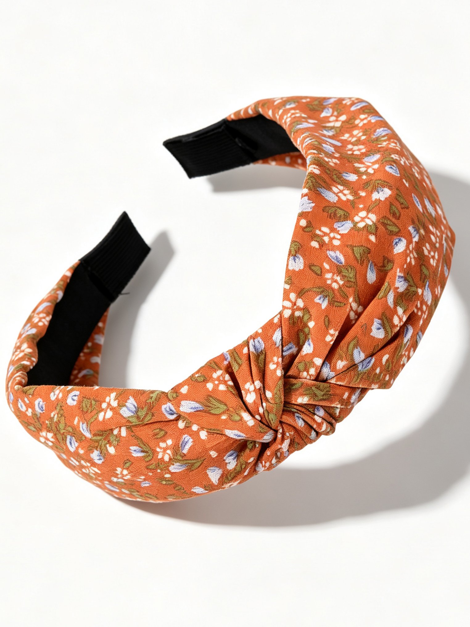 Floral Print Wide Knotted Headband