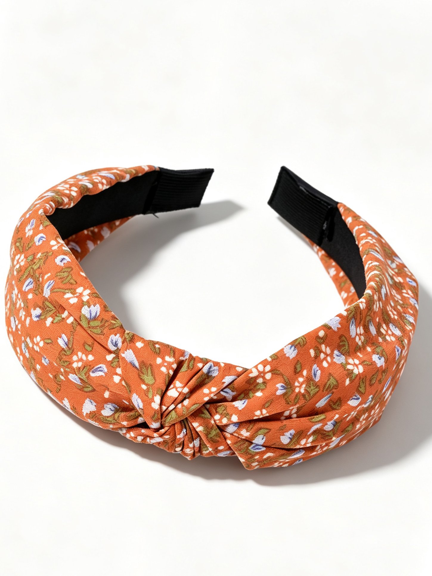 Floral Print Wide Knotted Headband