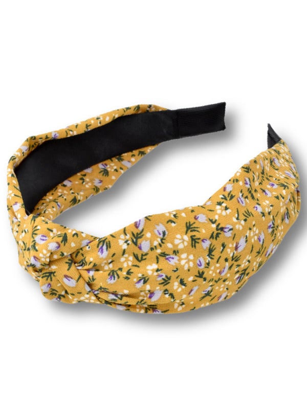 Floral Print Wide Knotted Headband